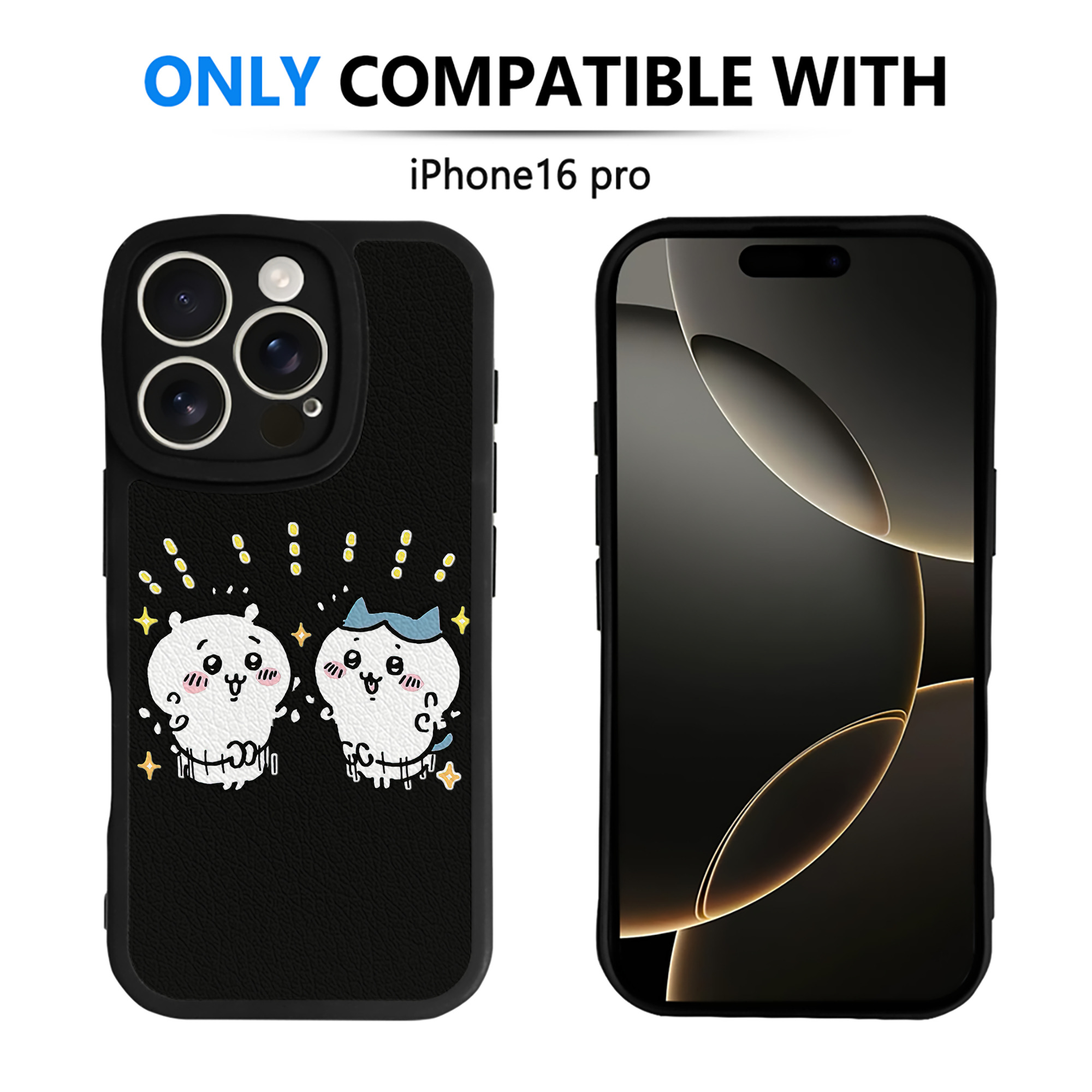 （画像用） ちいかわ ハチワレ Chii-kawa hachiware 【iPhone 16シリーズ対応】シリコンスマホケース（レザー調） 材質：シリコン